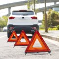 Dedc Warning Triangle Foldable Safety Triple Kit Reflector Roadside Hazard Sign Automotive Kits Symbol For Emergency With 