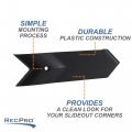 Rv Slide Out Corner Cover 7 1 4 In X 8 Rp-1695-bk Durable Uv Resistant Plastic Pack Of