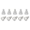 Knurled Thumb Screws M4x6mm Brass Shoulder Bolts Grip Knobs Fasteners Nickel Plated 10pcs 