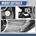 Factory Style Projector Headlight Assembly Compatible With Nissan Murano 2009-2014 Driver And Passenger Side Black Housing