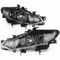 Factory Style Projector Headlight Assembly For Nissan Murano 2009-2014 Driver And Passenger Side Black Housing Clear Corner