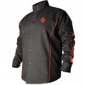 Bsx Bx9c Black W Red Flames Cotton Welding Jacket Xl 