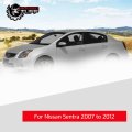Driver Left Side Mirror Glass Assembly With Plastic Back Plate Non-heated Compatible 2007-2012 Nissan Sentra Sedan 4-door