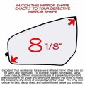 Driver Left Side Mirror Glass Assembly With Plastic Back Plate Non-heated Compatible 2007-2012 Nissan Sentra Sedan 4-door