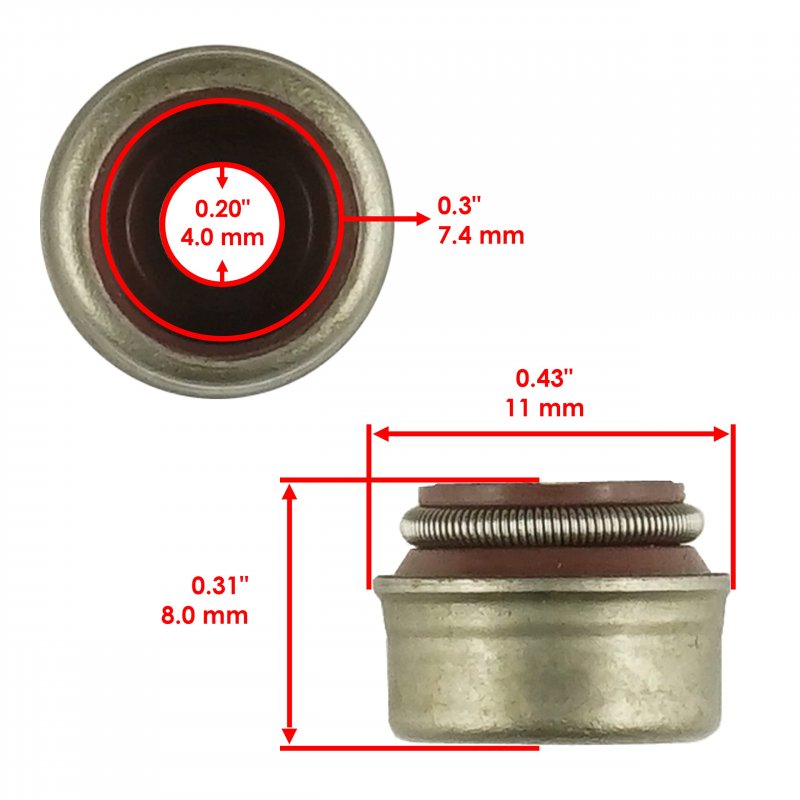Caltric 4x Valve Stem Seal For Arctic Cat Prowler Xt 550 2010 2011 2012 2013 2014 2015