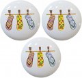 Flip Flops Ceramic Cabinet Drawer Knob Set Of 3 Knobs 