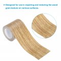 Patikil Wood Grain Repair Tape 2 X30 Self Adhesive Realistic Textured Patch For Floor Door Table Cabinets Desk Brown Oak