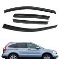Window Visors Shade Sun Rain Wind Guard For Honda Cr-v 2007 2011 Black Plastic Side Deflectors 4 Piece Set Self Adhesive 