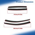Window Visors Shade Sun Rain Wind Guard For Honda Cr-v 2007 2011 Black Plastic Side Deflectors 4 Piece Set Self Adhesive