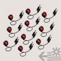 True Mods 10pc 3 4 Round Red Trailer Led Marker Light Dot Fmvss 108 Sae P2pc Semi-spherical Output Ip67 Waterproof Bullet Style 