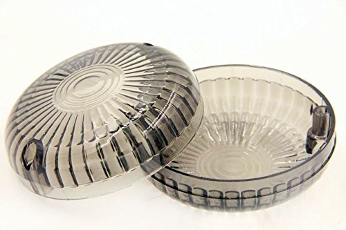 Smoke Turn Signal Lens For Yamaha Cruisers Front And Rear Mt274-003-sk 3 In Diameter Fits V Star 650 1100 Royal Road Max