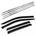 Erush Polished Window Sills Acrylic Visors For 2007-2016 Jeep Compass 