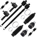 10pc Set Front Suspension Kit Fit 2002-2007 For Mitsubishi Lancer Inner Outer Tie Rod End Lower Ball Joint Sway Bar Link