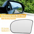 X Autohaux Car Left Side Rearview Heated Mirror Glass With Backing Plate For Mercedes-benz C-class W203 2000-2007 No