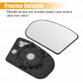 X Autohaux Car Left Side Rearview Heated Mirror Glass With Backing Plate For Mercedes-benz C-class W203 2000-2007 No