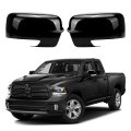 Gloss Black Mirror Cover Cap For 2009 2018 Dodge Ram 1500 And 2019 2024 Classic With Turn Signal Cut Outs 2 Piece Set 