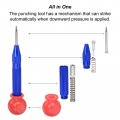Uxcell Automatic Center Punch 5-inch Spring-loaded Hole Puncher Marker Hand Tool Adjustable Blue With Cap For Wood Metal