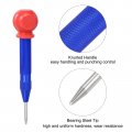 Uxcell Automatic Center Punch 5-inch Spring-loaded Hole Puncher Marker Hand Tool Adjustable Blue With Cap For Wood Metal