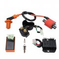 6 Pin Ac Racing Cdi Box Ignition Coil 12v Voltage Regulator Rectifier D8tc Spark Plug Assembly Replacement For Cg 125cc 150cc 