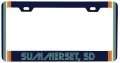 Summerset South Dakota Car Metal License Plate Frame Retro Design 