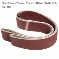 Uxcell 2-inch X 72-inch Aluminum Oxide Sanding Belt 100 Grits Sandpaper Lapped Joint For Sander 4pcs