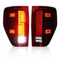 Led Tail Lights For Ford F150 2009 2010 2011 2012 2013 2014 Fleetside Bed Model Rear Taillights Assembly Chrome Housing Red 