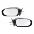 Toyota Tercel 1995 96 97 98 1999 Door Mirror Driver And Passenger Side Pair Manual Non-folding Non-heated Textured Black 