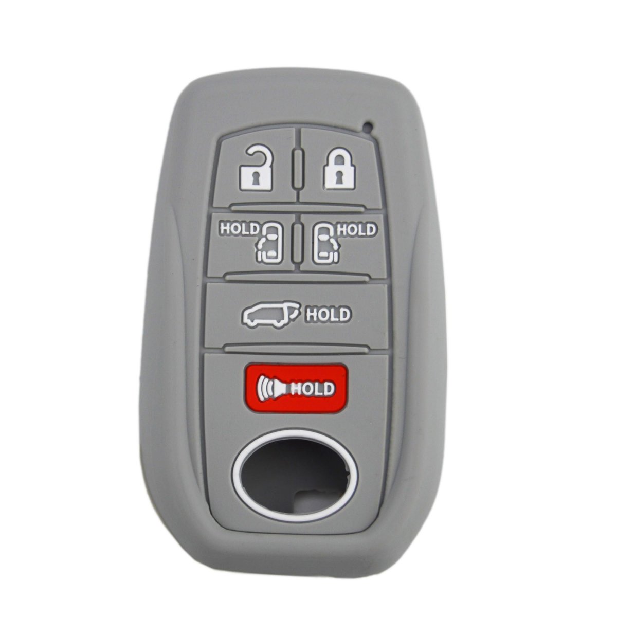 Silicone Key Fob Cover Case For Toyota Sienna Xse Platinum Awd 2021 2022 2023 2024 2025 6 Buttons Remote Keyless Entry
