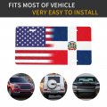 Dominican Republic America Flag Oil Painted 6x12 Inch Durable License Plate Car Cover Frame Tag