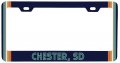 Chester South Dakota Car Metal License Plate Frame Retro Design 