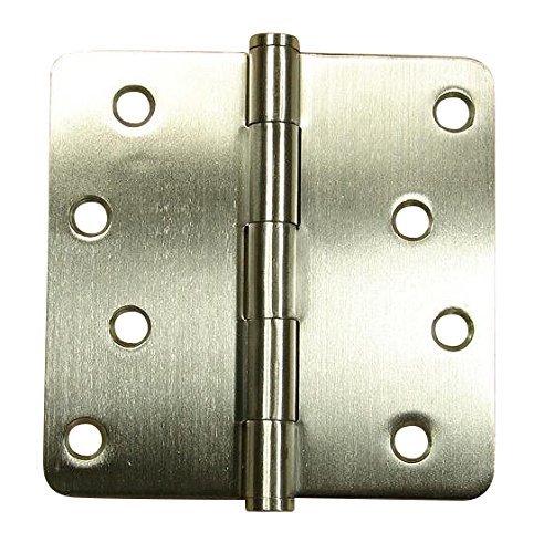 Hinge Outlet Stainless Steel Security Door Hinges 4 Inch With 1 Radius Highly Rust Resistant Non Removable Pin 2 Pack