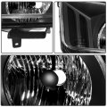 Ocpty Headlight Assembly Pair Replacement Ford For Mustang 2005-2009 Black Housing Clear Lens Driver Passenger Side