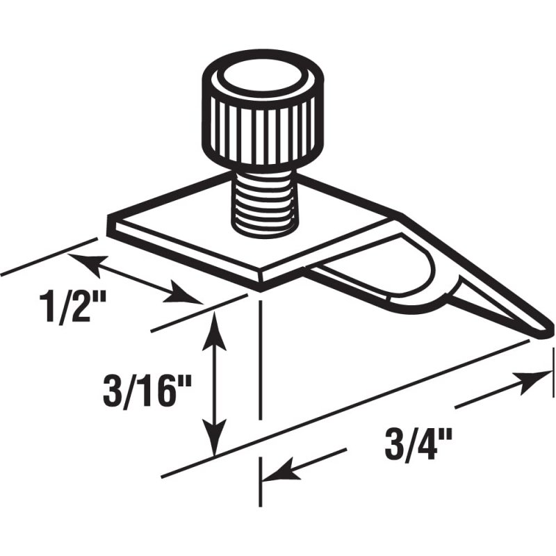Prime-line Pl 7951 3 16 In Storm Door Panel Clips With Screws Mill Finish 8 Pack
