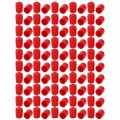 Uxcell 100pcs 12mm Inner Dia Pvc Flexible Vinyl Cap Screw Thread Protector Cover Red