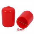 Uxcell 100pcs 12mm Inner Dia Pvc Flexible Vinyl Cap Screw Thread Protector Cover Red