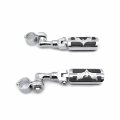 Xkh Group Motorcycle Chrome Short Angled Adjustable Peg Mounting Kit Eagle Footrest For V-star Roadstar Suzuki Boulevard With