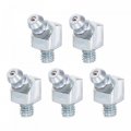 Iron Straight Grease Fitting M6 X 1mm Thread Hydraulic Accessories 5pcs 