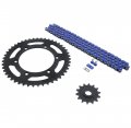 Suzuki Dr350 520-110l Blue Non O Ring Chain And Stainless Steel Sprocket Black 14 47