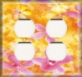 Snazzyswitch Decorative Outlet Cover Plate Gold Pink Assortment Double Duplex Receptacle 