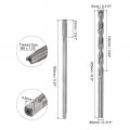 Uxcell Tap Bit Sets M8 X 1 25 H2 Straight Flute Machine Thread Milling 150mm Extra Long 8mm High Speed Steel Hss Twist Drill