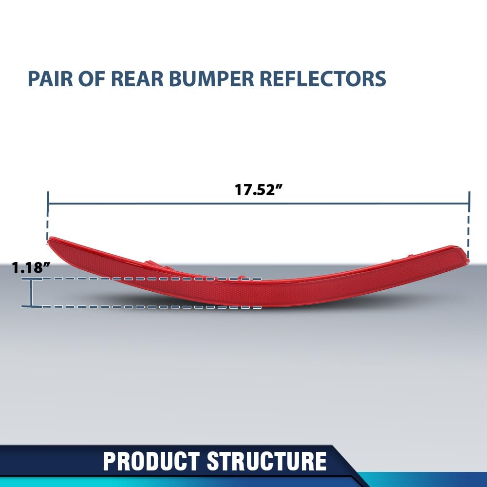 Rear Bumper Reflectors Pair Left Right Side For Kia Optima 2014-2015 924062t500 924052t500 Red Pp Plastic