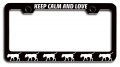 Keep Calm And Love Boerboel Dogs Pets Black Metal License Plate Frame Tag Holder G3 