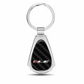Ipick Image For Chevrolet Camaro 1le Real Black Carbon Fiber Chrome Metal Teardrop Key Chain Keychain Official Licensed