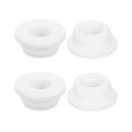 4pcs Rubber Grommets 25mm Drill Hole 16mm Id Top Hat Grommet White Silicone Plug Gasket For Wiring Automotive 