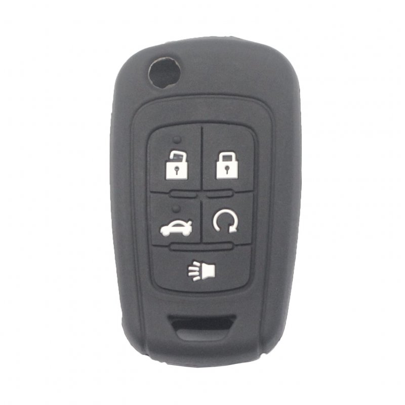 2 Pack Rubber Silicone 5 Button Flip Smart Key Fob Cover Case With Keychain For Buick Encore Lacrosse Regal And Chevrolet