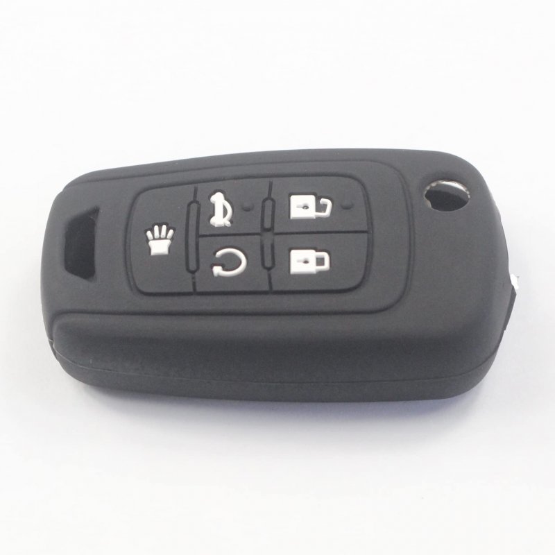 2 Pack Rubber Silicone 5 Button Flip Smart Key Fob Cover Case With Keychain For Buick Encore Lacrosse Regal And Chevrolet