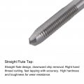 Uxcell 5-40 Unc Straight Flute Thread Tap And 2 6mm Twist Drill Bit Set Titanium Plated 6542 High Speed Steel Drilling Machine