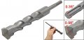Uxcell Sds Shank 25mm Tip Width Masonry Rotary Hammer Drill Bit Gray