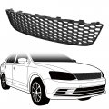 X Autohaux Car Front Bumper Grille Cover Frame Trims 1k0853677b Black For Volkswagen Jetta 2006-2010
