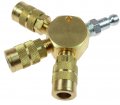 Coilhose Pneumatics 31226x Flat Hex Manifold Assembly Includes 3 4 Six Ball Automotive Couplers And 1 1 Connector 